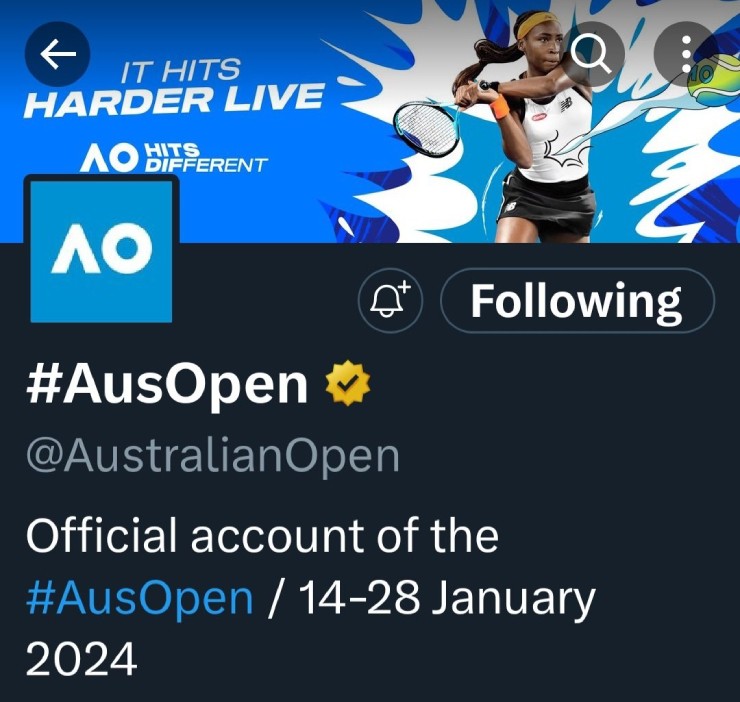 Gauff là nhân vật được ban tổ chức chọn để quảng bá cho Australian Open 2024