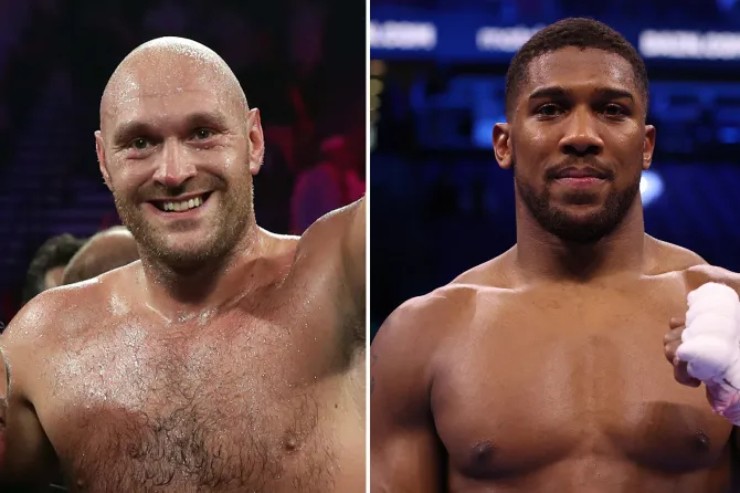 1. Tyson Fury (trái) đấu với Anthony Joshua (bên phải) hạng nặng quyền Anh