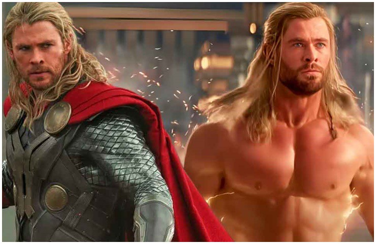 “Thần sấm” Chris Hemsworth nổi bật với body vạm vỡ và bắp tay cuồn cuộn.
