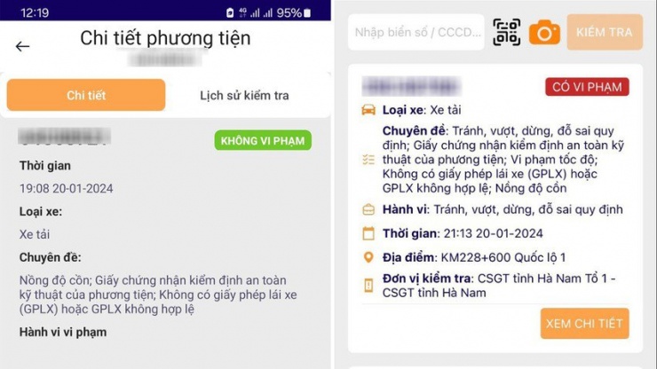 Thông tin tuần tra kiểm soát được thể hiện chi tiết, kết nối về Trung tâm thông tin chỉ huy giao thông các cấp để quản lý, điều hành.