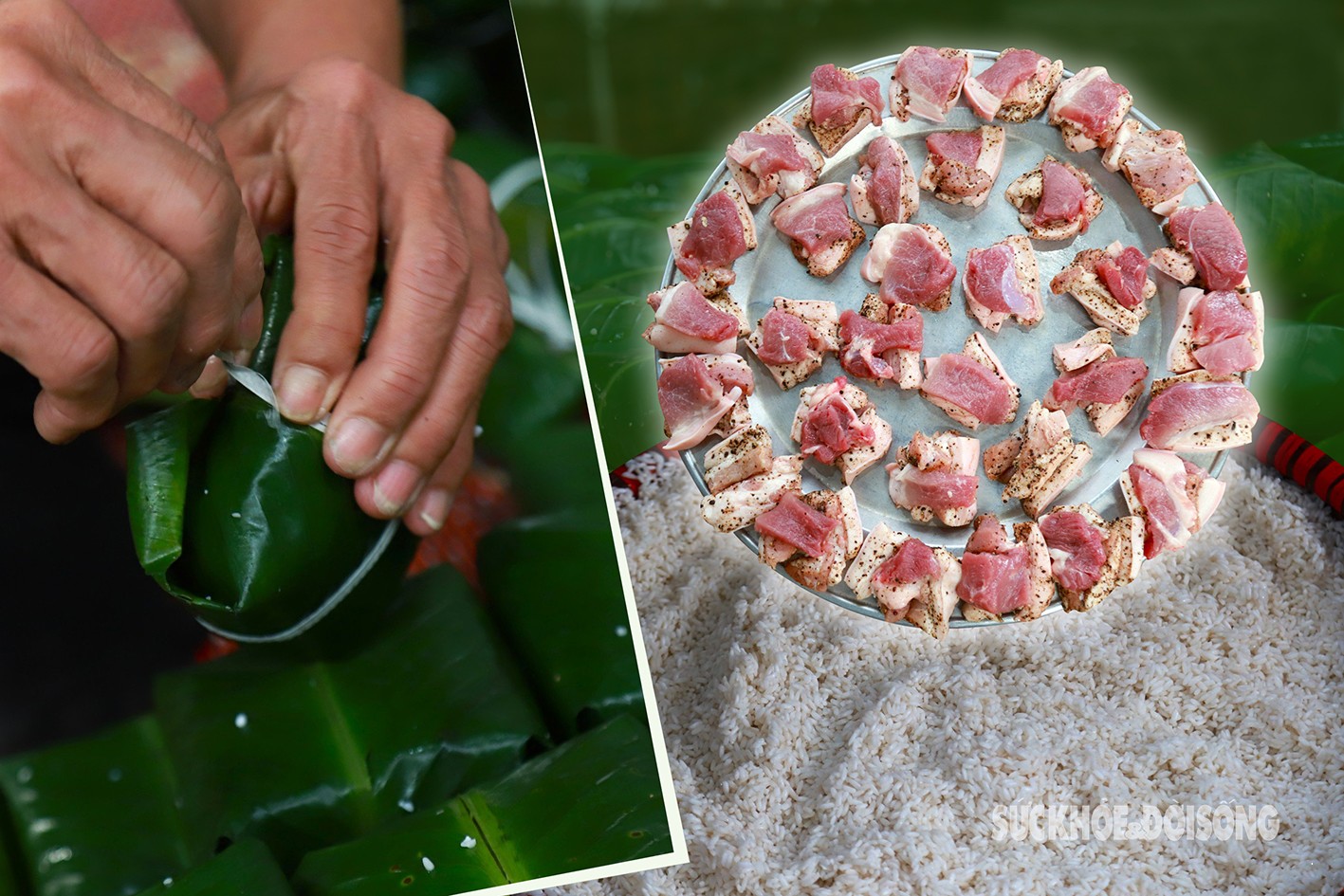 Nguyên liệu quan trọng nhất để làm bánh chưng là gạo nếp, người dân làng Tranh Khúc thường sử dùng gạo nếp nhung hoặc nếp cái hoa vàng ở Hải Hậu (Nam Định).