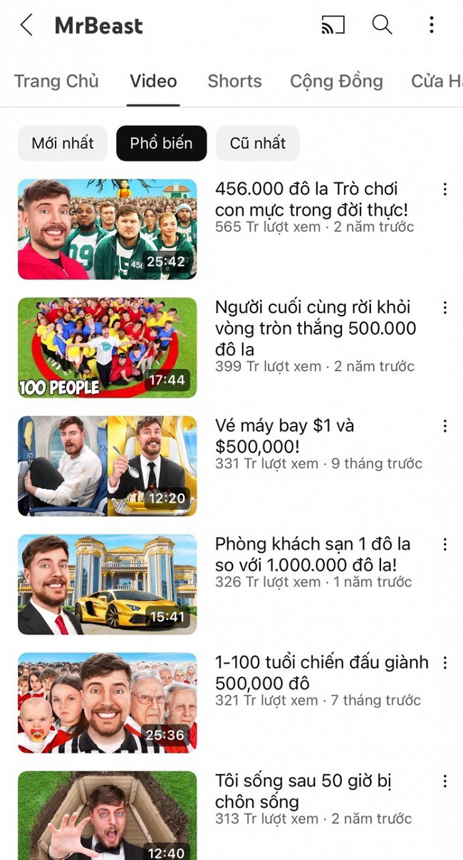 Trung bình, mỗi video của anh sẽ có khoảng hàng trăm triệu lượt xem với vô số bình luận.
