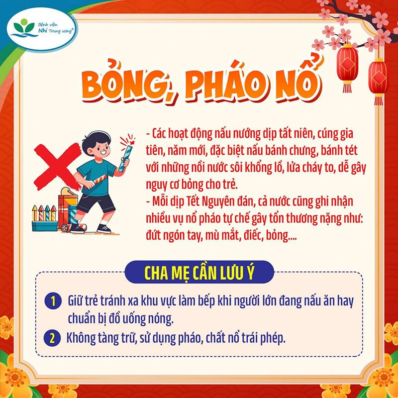 Những tai nạn trẻ thường gặp ở trẻ trong dịp Tết, bác sĩ hướng dẫn cách phòng ngừa, xử trí - 3