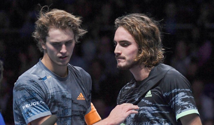 Zverev (bên trái) và Tsitsipas (bên phải) bị cựu tay vợt số 3 thế giới cho rằng khó giành Grand Slam