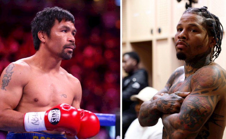 Huyền thoại Pacquiao (trái) có thể đối đầu Gervonta Davis trong ngày trở lại với boxing