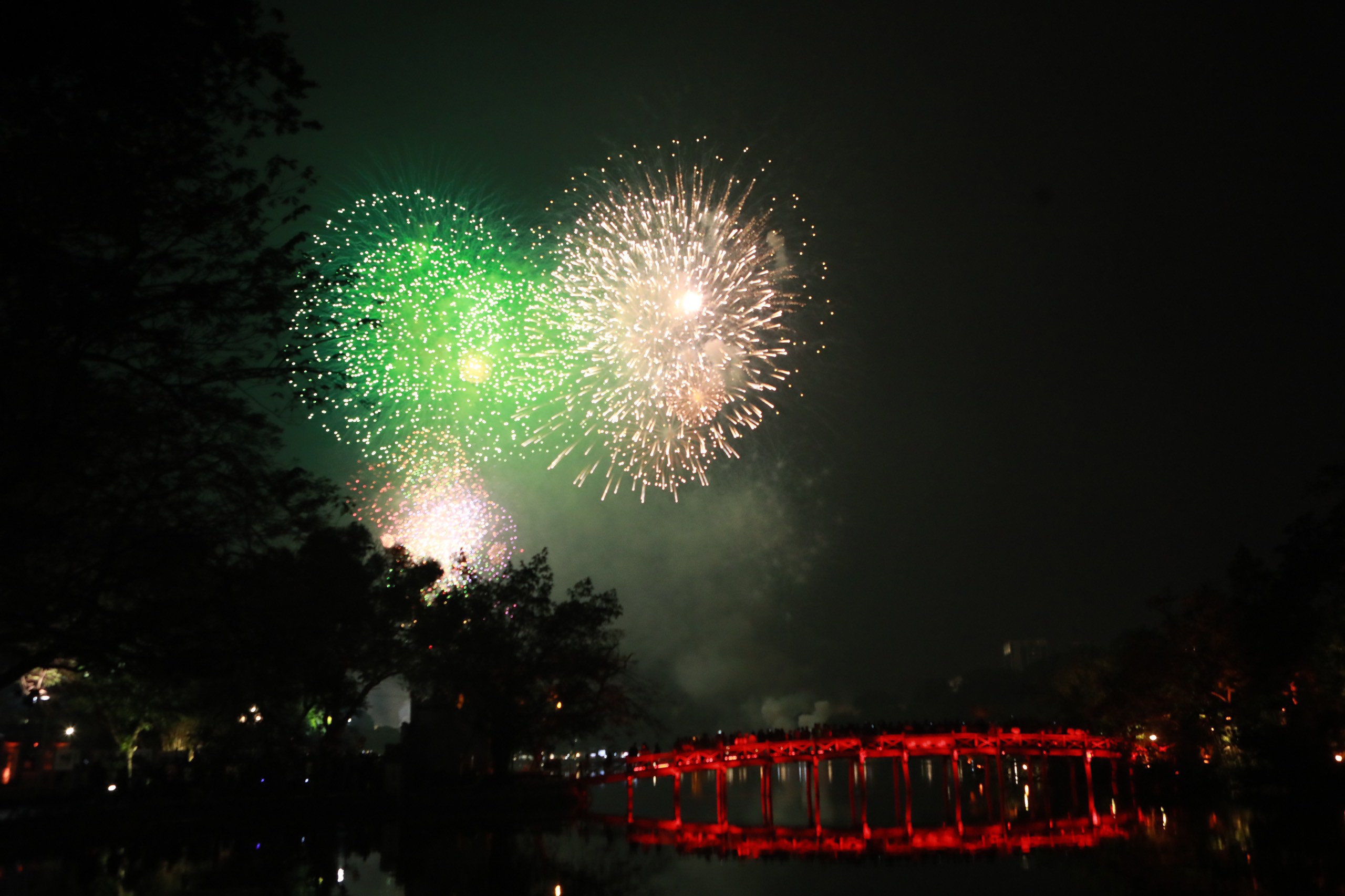 Pháo hoa rực sáng, lung linh trên bầu trời, chào năm mới Giáp Thìn 2024 - 3