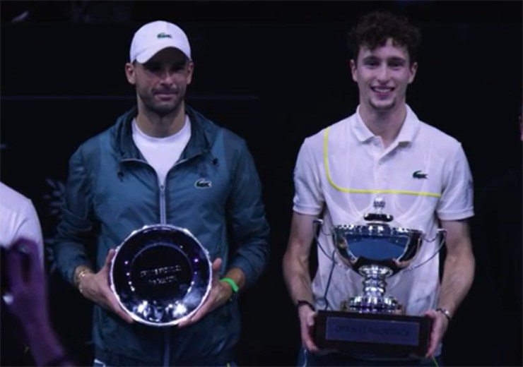 Humbert (phải) thắng sốc Dimitrov ở chung kết Marseille Open