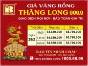 Giá Vàng Rồng Thăng Long- Bảo Tín Minh Châu ngày 25.02.2024