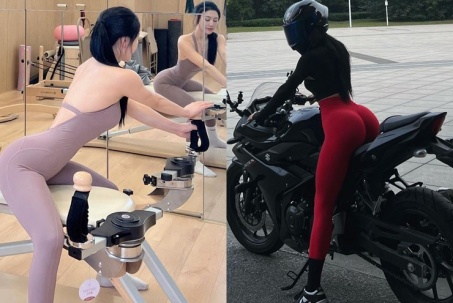 Mỹ nữ lái moto có vòng 3 gần 1m nhờ chăm tập gym, pilates