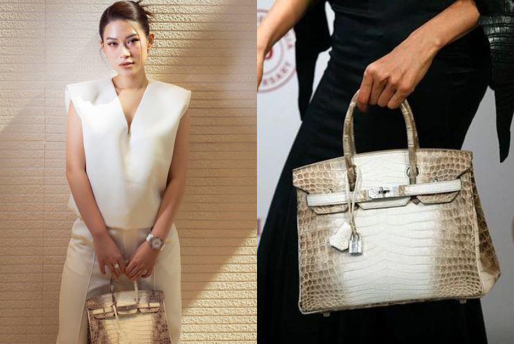 Chiếu túi Hermes Birkin Himalayan hàng hiếm được làm bằng chất liệu da cá sấu bạch tạng, trị giá 300.000 USD, tương đương hơn 7,3 tỷ đồng. Ở Việt Nam, rất ít người sở hữu chiếc túi xa xỉ này.