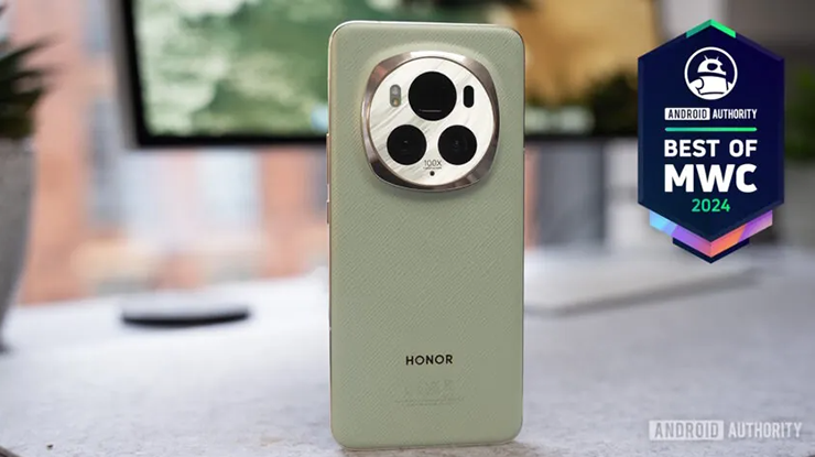 3.&nbsp;HONOR Magic 6 Pro. HONOR là một trong những thương hiệu thu hút sự chú ý mạnh mẽ&nbsp;tại MWC 2024. Điện thoại cao cấp của hãng được trang bị các tính năng hàng đầu, bao gồm SoC cao cấp mới nhất của Qualcomm, pin lớn và sạc nhanh. Đặc biệt, thiết bị còn có ống&nbsp;kính tiềm vọng 180MP, hỗ trợ zoom&nbsp;2,5x,&nbsp;đưa chủ thể đến gần hơn một cách hiệu quả với khả năng zoom ấn tượng.
