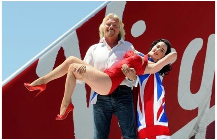 Richard Branson, ông chủ của Virgin Group nổi tiếng là một người phong độ, cuốn hút.&nbsp;
