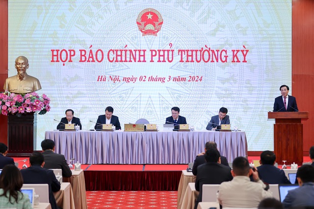 Văn phòng Chính phủ tổ chức họp báo thường kỳ chiều 2/3