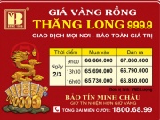Giá Vàng Rồng Thăng Long- Bảo Tín Minh Châu ngày 02.03.2024