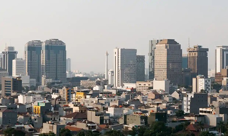 Quang cảnh trung tâm Jakarta nhìn từ Cosmo Park.
