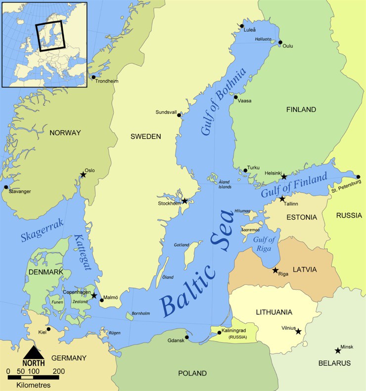 Ngoại trừ Nga, tất cả các quốc gia ở Biển Baltic đều đã gia nhập NATO.