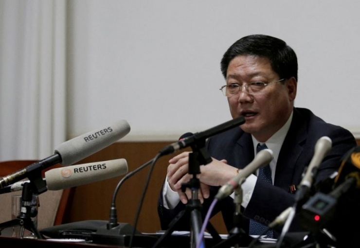Nhà ngoại giao Triều Tiên Park Myung-ho. Ảnh: Reuters