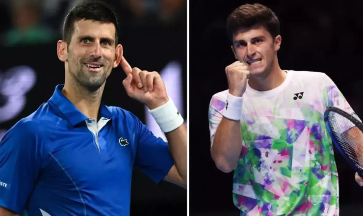 Nardi (phải) đúc rút nhiều kinh nghiệm từ các trận đấu của Sinner để đánh bại Djokovic (trái)