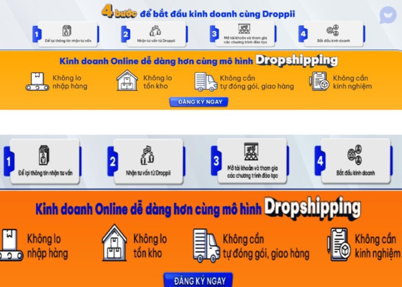 Hình ảnh về thông tin chính chủ từ thương hiệu Droppii