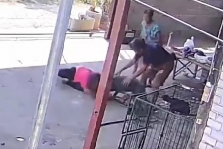 Kinh hoàng chó Pitbull hung hăng tấn công người phụ nữ