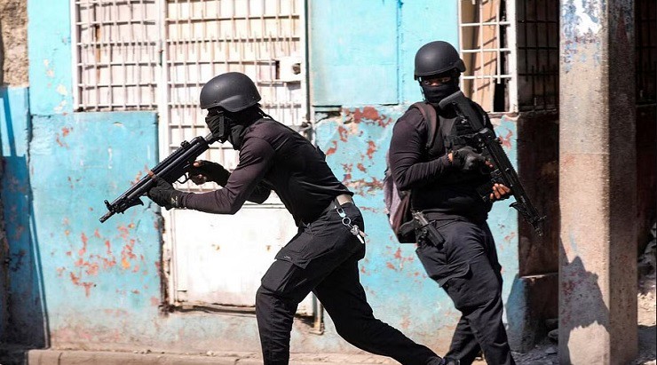 Lực lượng an ninh Haiti làm nhiệm vụ ở thủ đô Port-au-Prince ngày 14/3/2024.