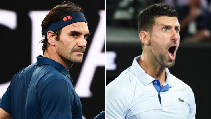 Federer (trái) tennis ngày càng thiếu đa dạng, fan liên tưởng ngay tới Djokovic (phải)