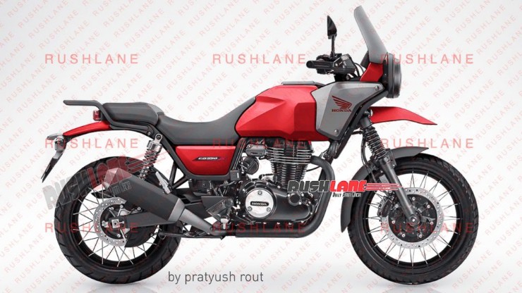 Ảnh dựng của CB350 Adventure (Ảnh: Rushlane).