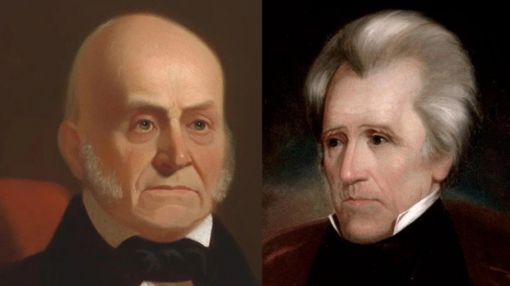 Ông John Quincy Adams (trái) và ông Andrew Jackson. Ảnh: WHITE HOUSE HISTORICAL SOCIETY