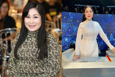Nghệ sĩ Hồng Vân khoe thành tích giảm 17kg, mặc áo dài đẹp như nữ sinh