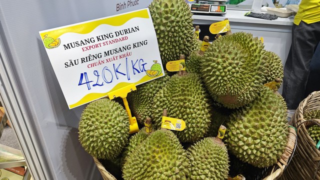 Sầu riêng Musang King chuẩn xuất khẩu giá còn 420.000 đồng/kg