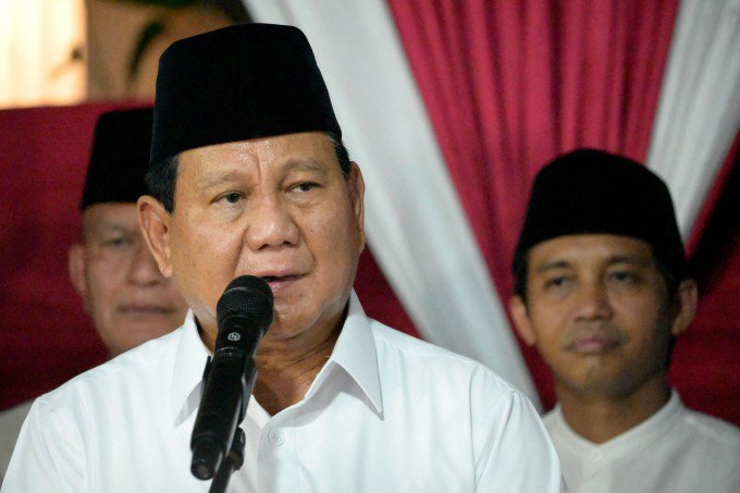 Tổng thống đắc cử Indonesia Prabowo Subianto phát biểu tại tư dinh ở Jakarta ngày 20/3. Ảnh: Getty