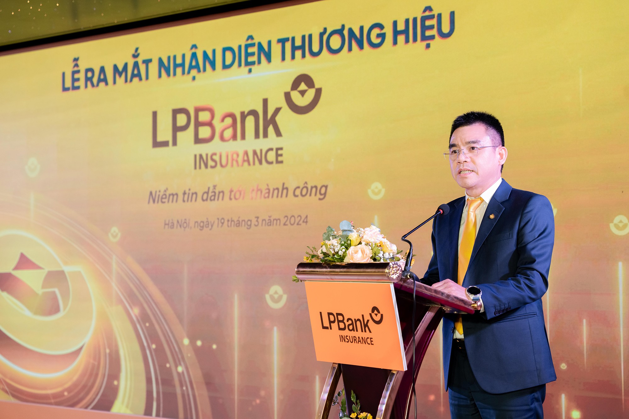 Ông Hồ Nam Tiến - Phó Chủ tịch HĐQT kiêm Tổng Giám đốc LPBank phát biểu tại sự kiện.