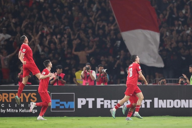 Niềm vui của các cầu thủ Indonesia