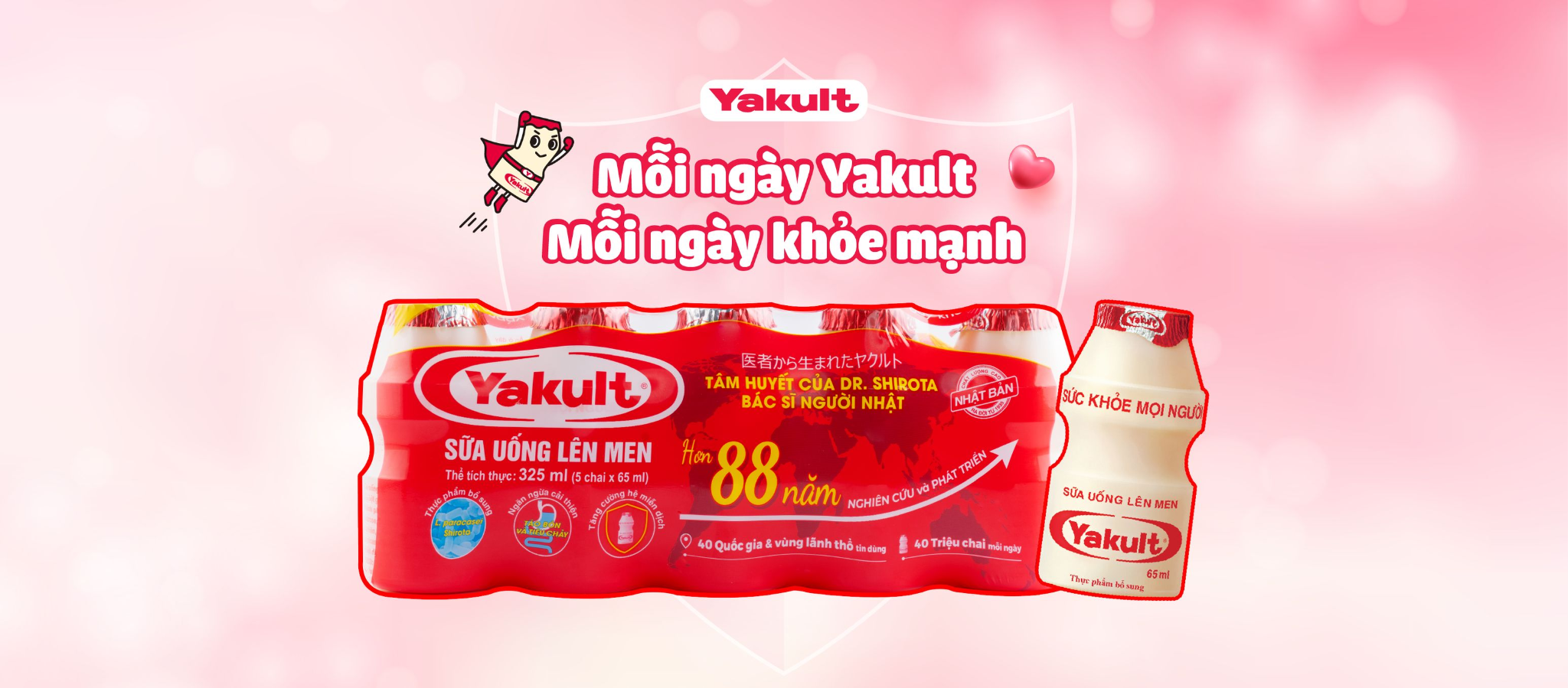 Hình ảnh sắc đỏ của Yakult Việt Nam đã in sâu trong tâm trí người tiêu dùng trong suốt hơn 175 năm (Nguồn: Fanpage Yakult Việt Nam)