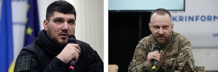 Denis Kapustin (trái) là&nbsp;thủ lĩnh Quân Đoàn Tình nguyện Nga&nbsp;và&nbsp;Alexei Baranovsky&nbsp;(phải) là&nbsp;thủ lĩnh Quân đoàn Tự do Nga.