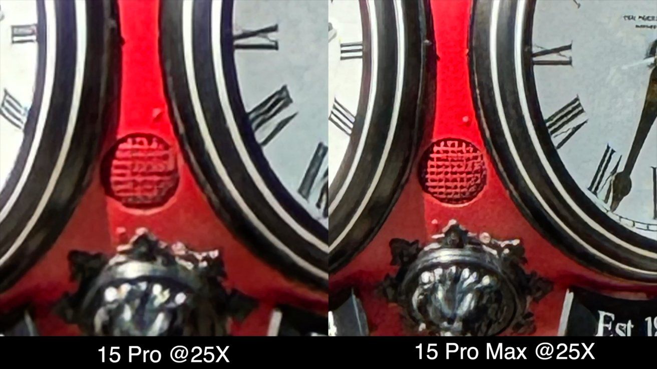 So sánh ảnh zoom trên cặp iPhone 15 Pro.