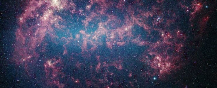 Hình ảnh thiên hà Large Magellanic Cloud được chụp bởi kính viễn vọng Spitzer.