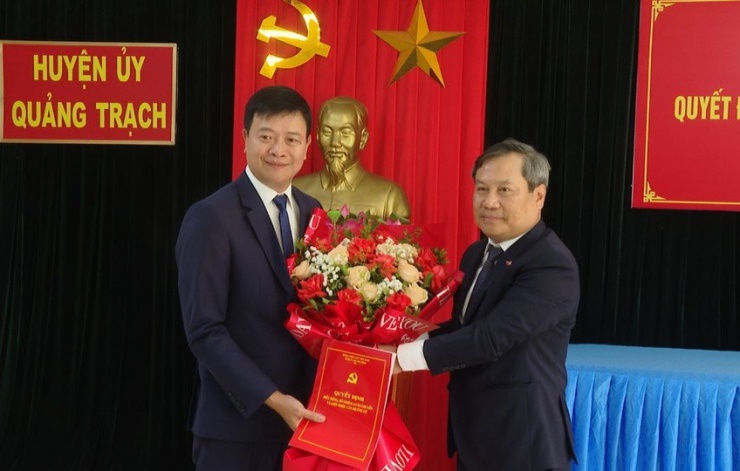 Ông Nguyễn Chí Thắng được điều động giữ chức vụ Bí thư Huyện uỷ Quảng Trạch. Ảnh: CTV