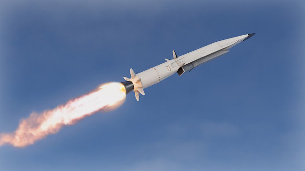 Mô phỏng hình ảnh tên lửa siêu vượt âm 3M22 Zircon của Nga.