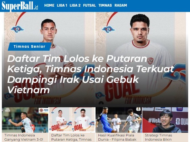 Tờ Super Ball tự tin vào vé đi tiếp cho ĐT Indonesia