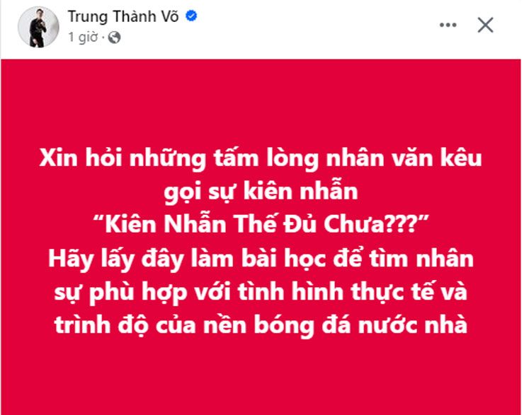 MC Thành Trung: "Kiên nhẫn thế đủ chưa?"