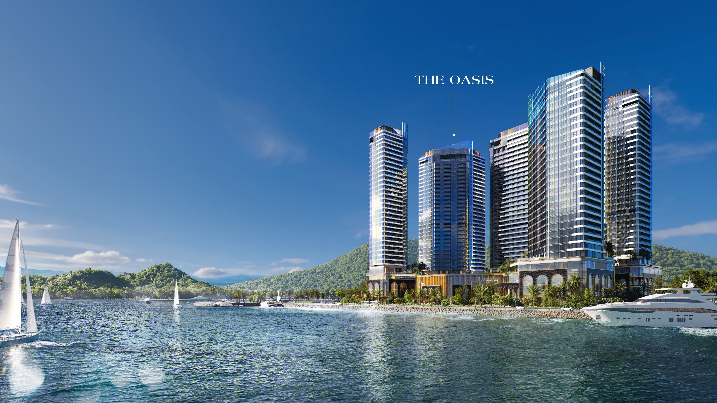 Căn hộ resort The Oasis thuộc dự án Crystal Holidays Harbour Vân Đồn sở hữu “bộ tứ tầm view” mãn nhãn.