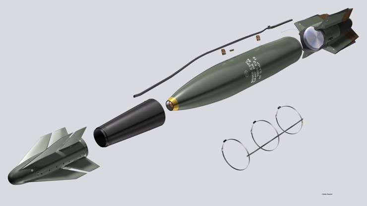 HAMMER là bom dạng module, trong đó bom thông thường được gắn thêm hệ thống dẫn đường và động cơ rocket.