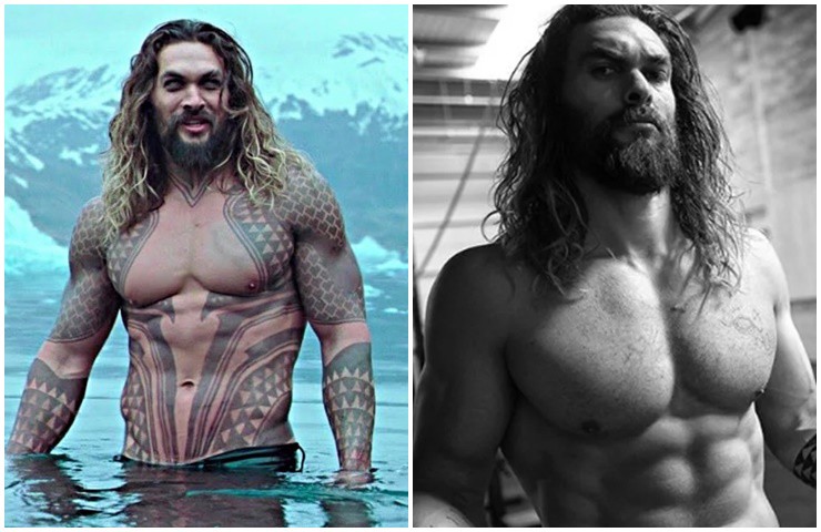 Jason Momoa từng được biết đến có vóc dáng siêu chuẩn trong &#34;Aquaman&#34;.
