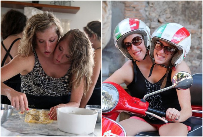 Brittany và Abby có thể phối hợp để cùng nấu ăn, dậy học, điều khiển xe máy. Ảnh: Daily Mail