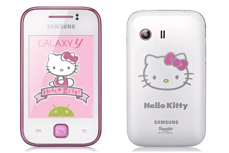Một phiên bản Hello Kitty của điện thoại Samsung.