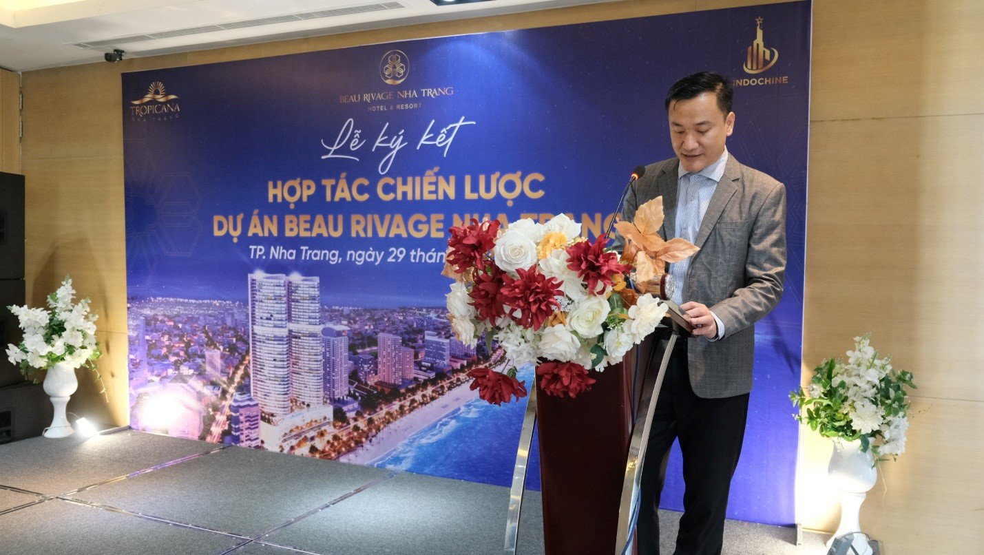 Ông Vũ Ngọc Hiếu - Tổng giám đốc Tropicana Nha Trang phát biểu khai mạc sự kiện