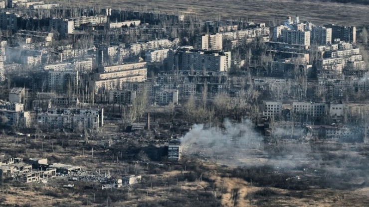 Thành phố Avdiivka bị phá hủy nghiêm trọng do chiến sự. Ảnh: GettyImages