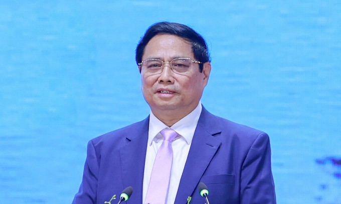 Thủ tướng Phạm Minh Chính phát biểu tại hội nghị ngày 31/3. Ảnh: Nhật Bắc