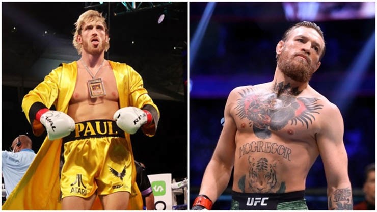 McGregor (bên phải) có thể đấu boxing với Logan Paul